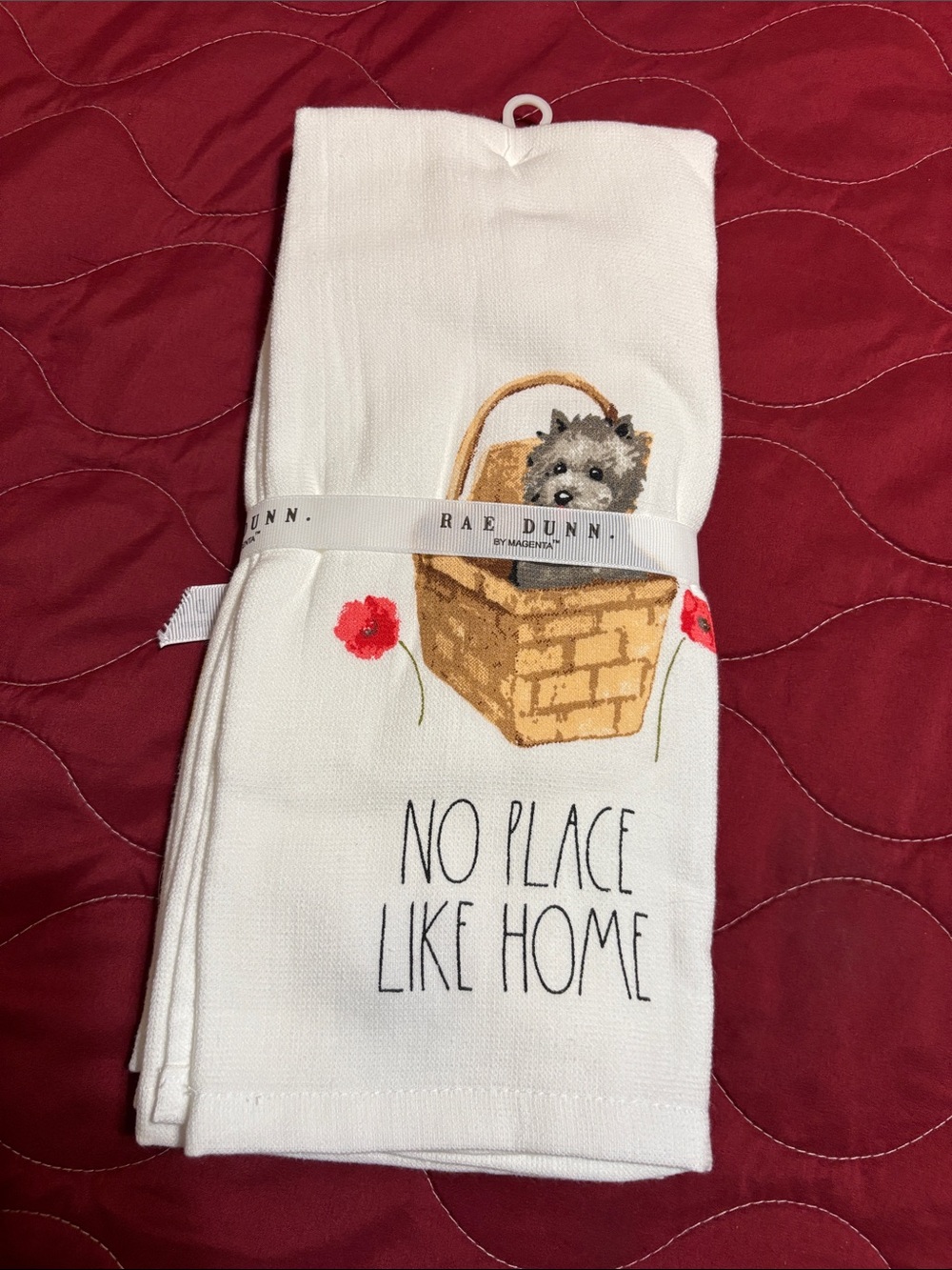 Rae Dunn White Kitchen Towel with Yellow Brick Road & Dorothy Illustration - Picture 2 of 4